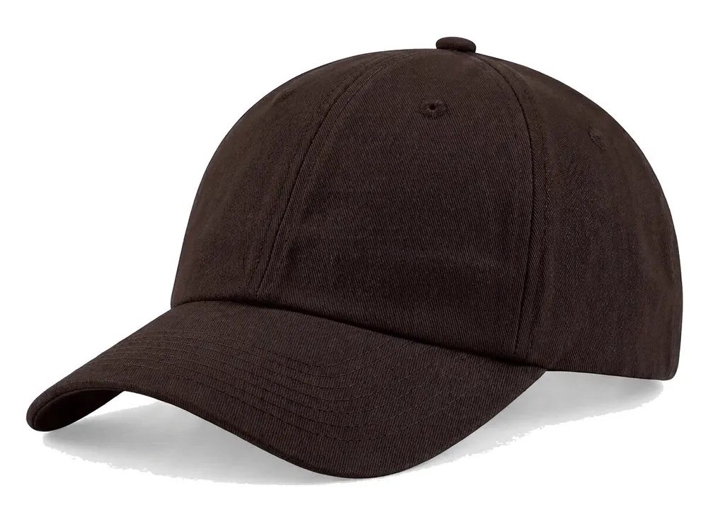 Premium Medium Profile Dad Cap in Dark Brown