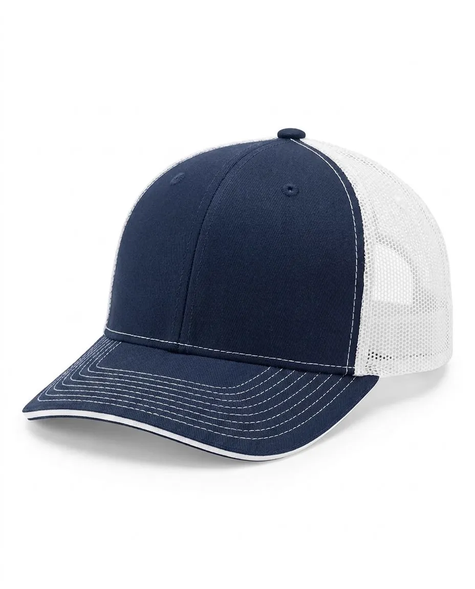 Sandwich Trucker in Navy / White
