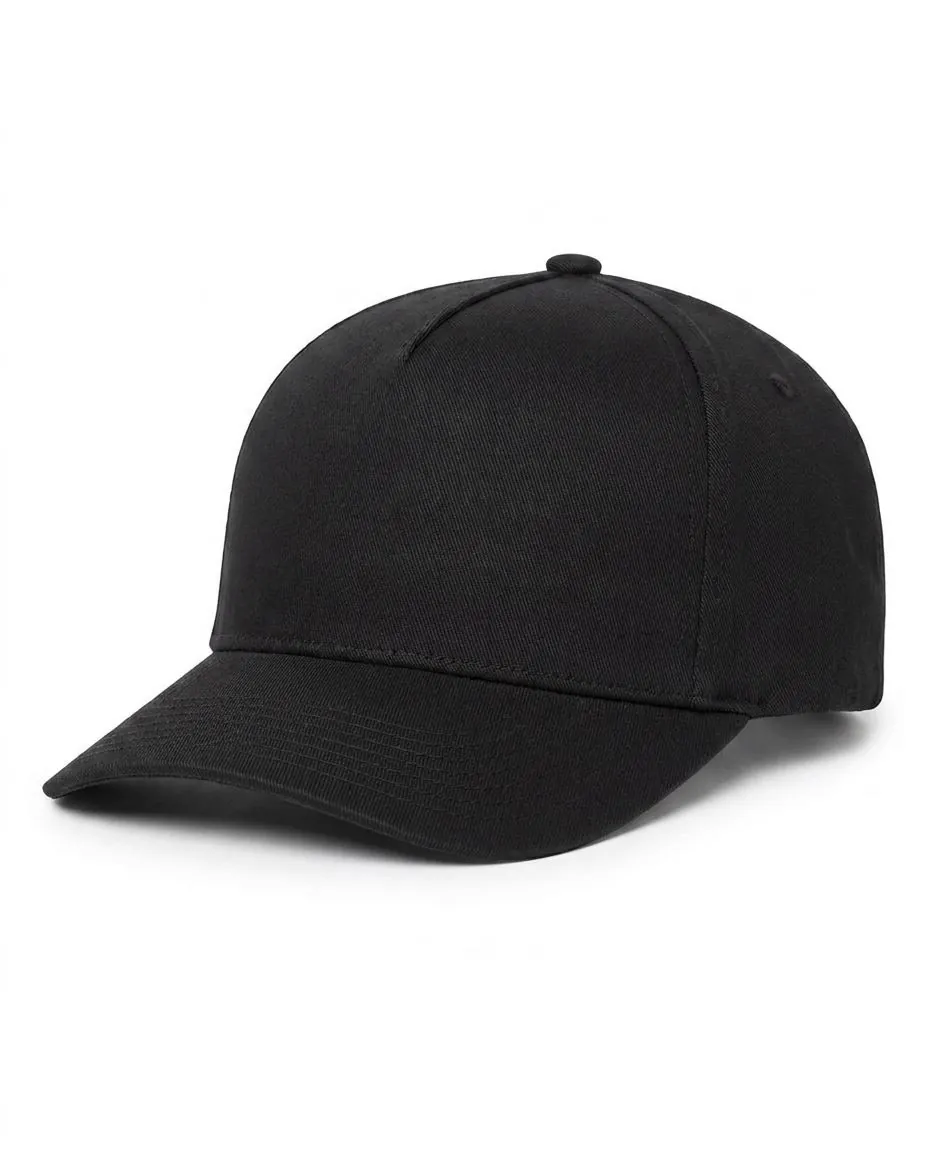 5-Panel Heavy Structure Cap in Black