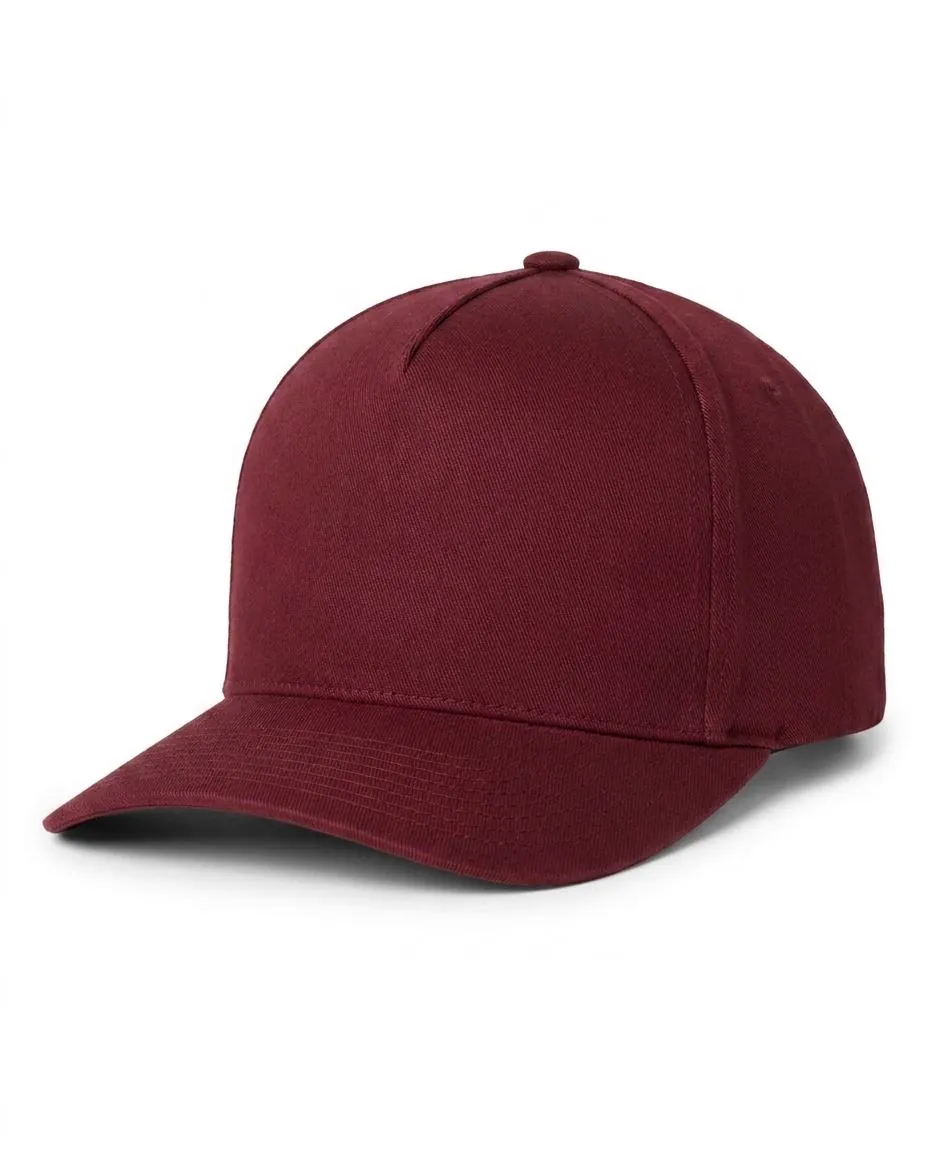 5-Panel Heavy Structure Cap in Maroon