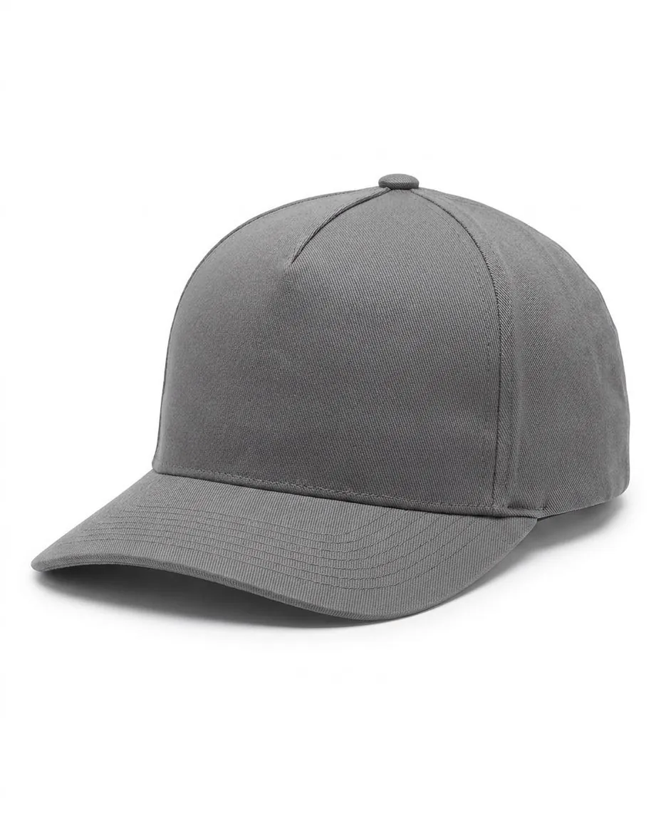 5-Panel Heavy Structure Cap in Medium Gray