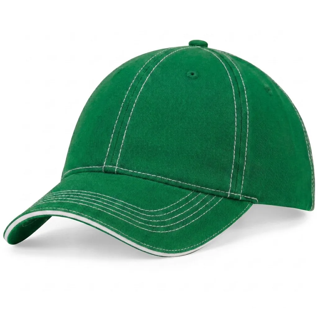 Sandwich w/Contrast in Kelly Green / White