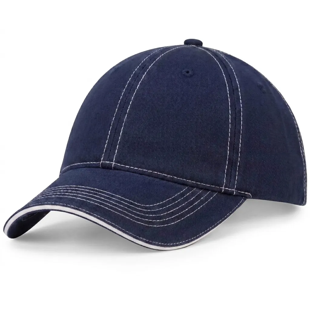 Sandwich w/Contrast in Navy / White