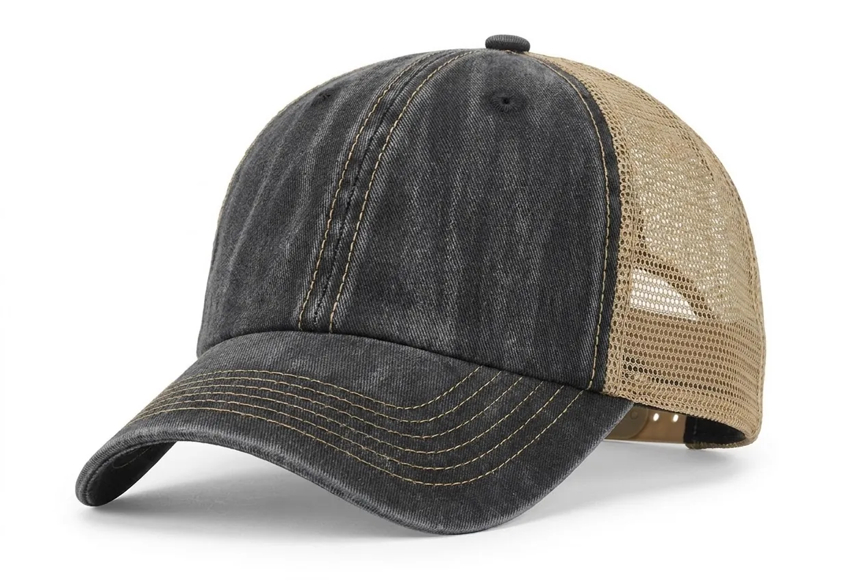 Style 2730 Hand Washed Vintage Trucker Round Patch