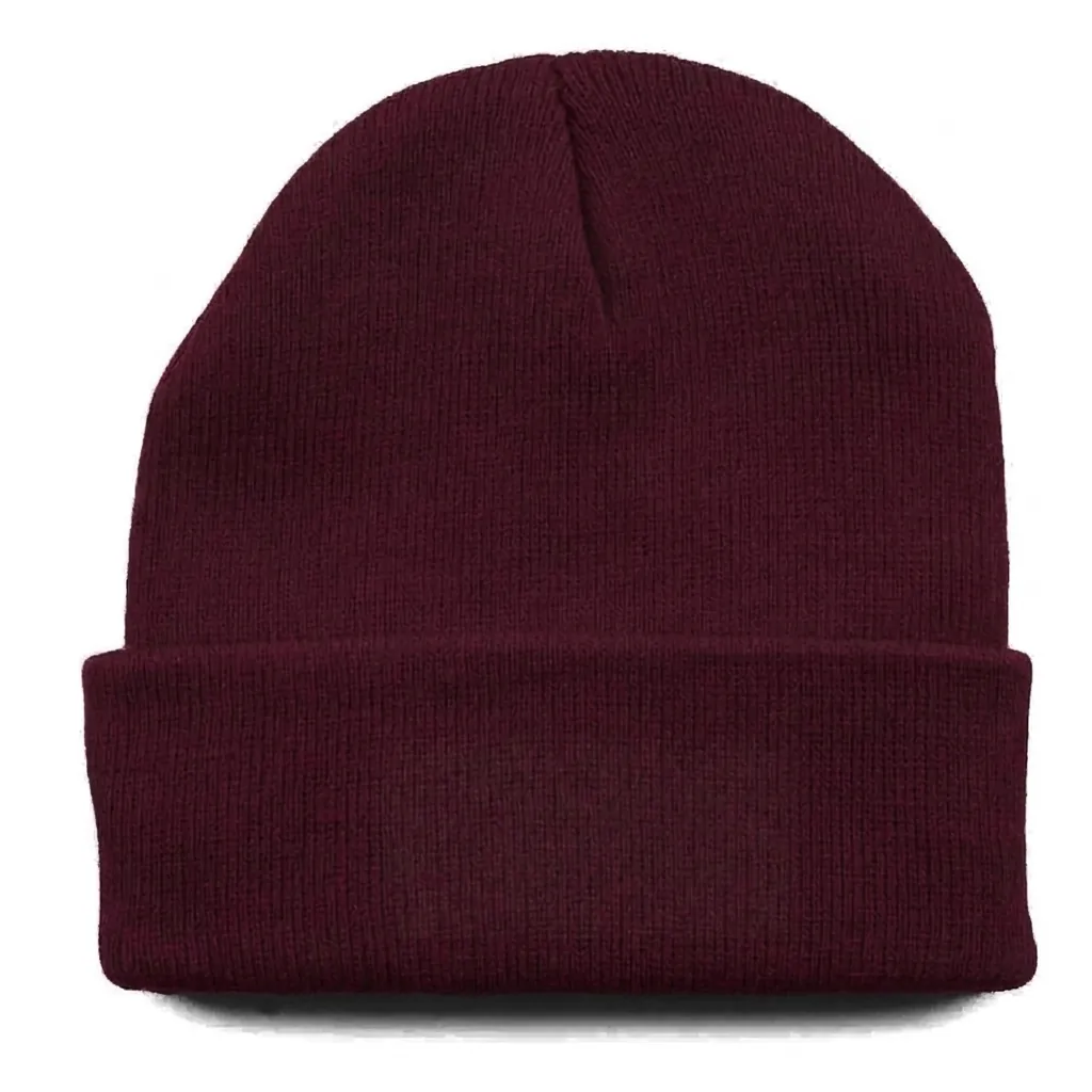 Premium Cuff Beanie in Burgundy