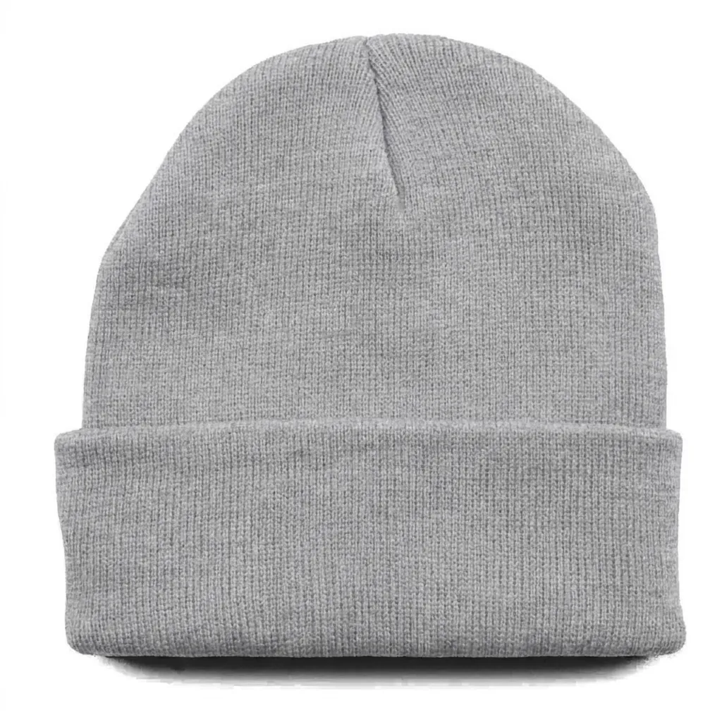 Premium Cuff Beanie in Light Gray