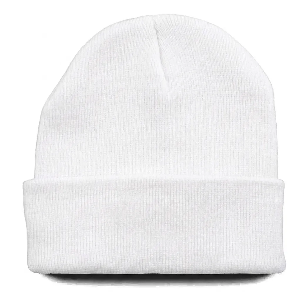Premium Cuff Beanie in White
