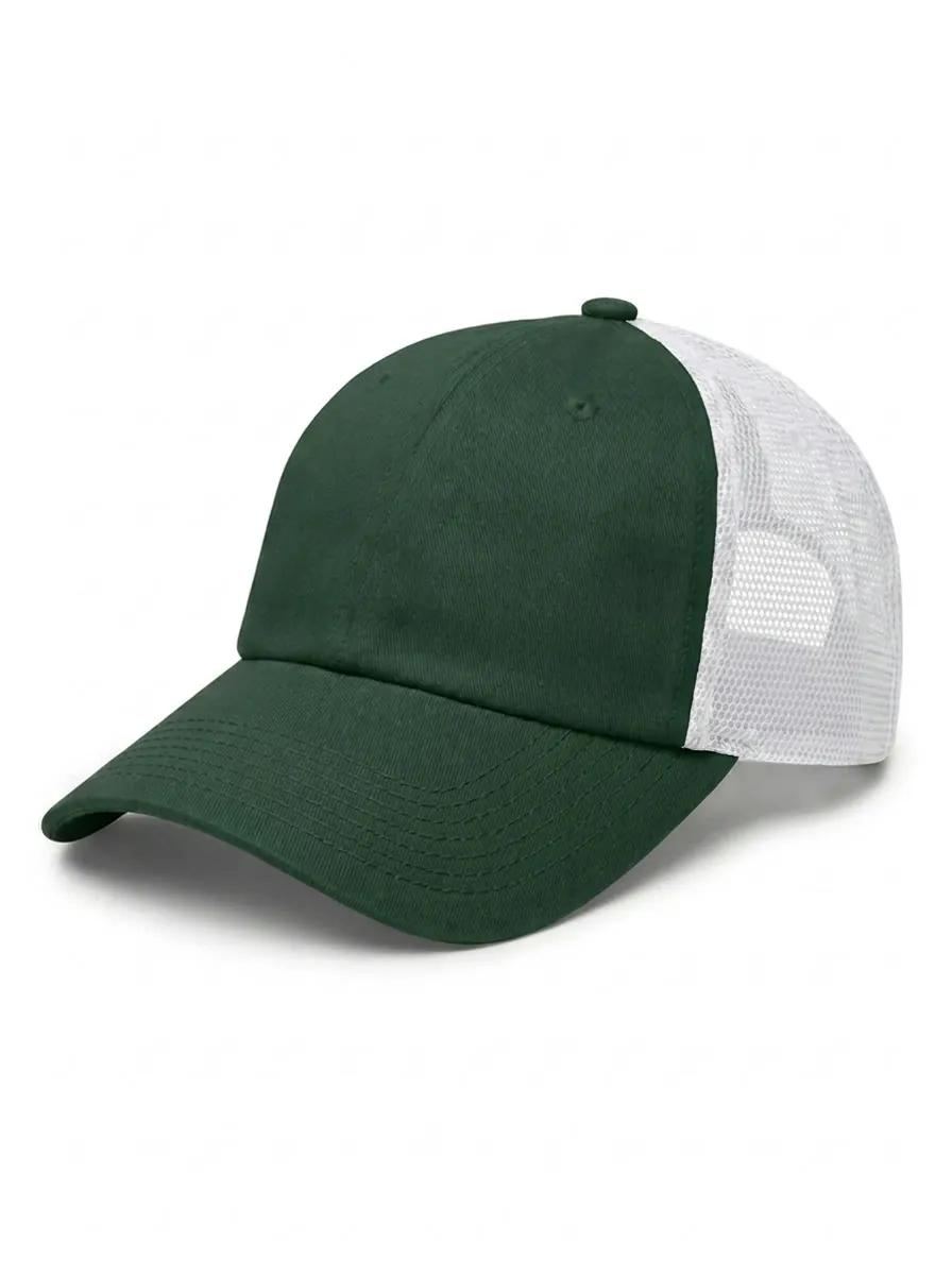 The Relaxed Trucker in Dark Green / White