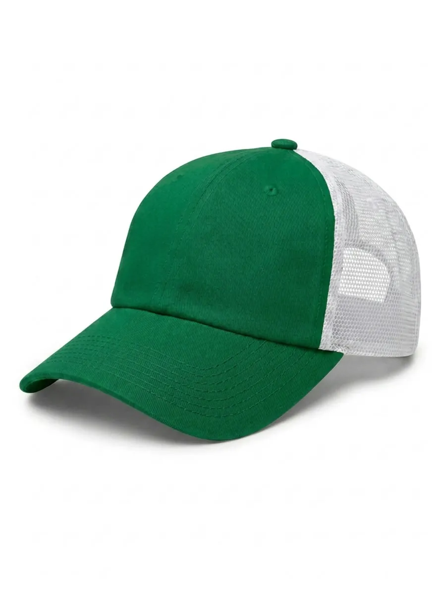 The Relaxed Trucker in Kelly Green / White