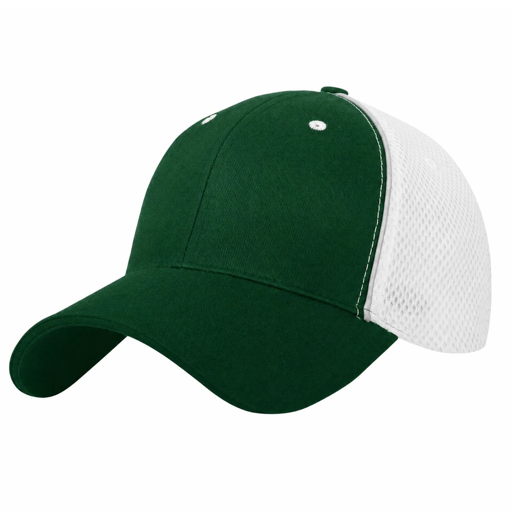 Sportsmesh Trucker Cap in Dark Green / White