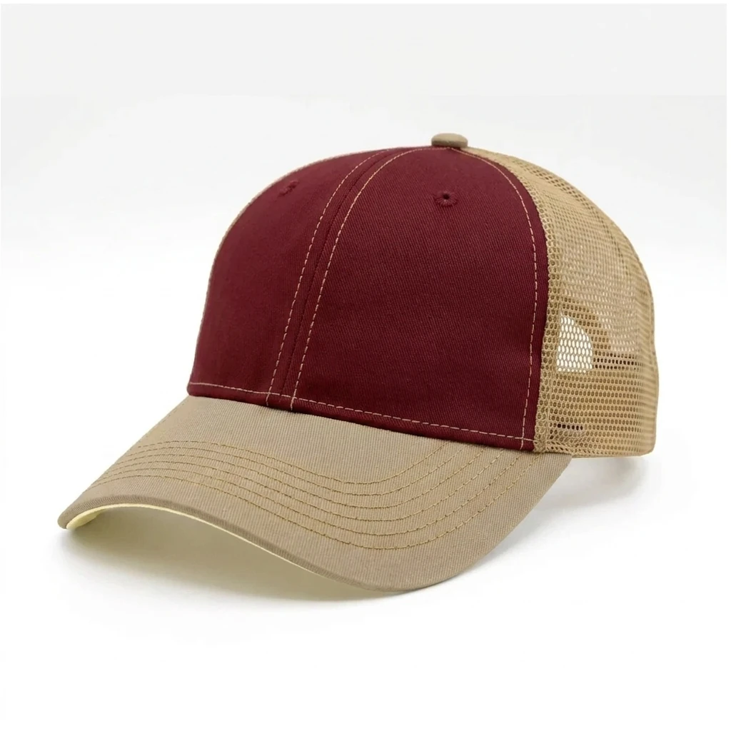 The Tour Cap in Maroon / Khaki / Khaki / Cream