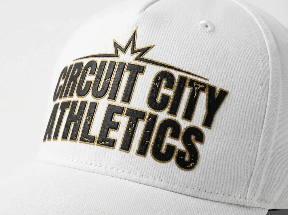 Screen Printing example on a custom cap