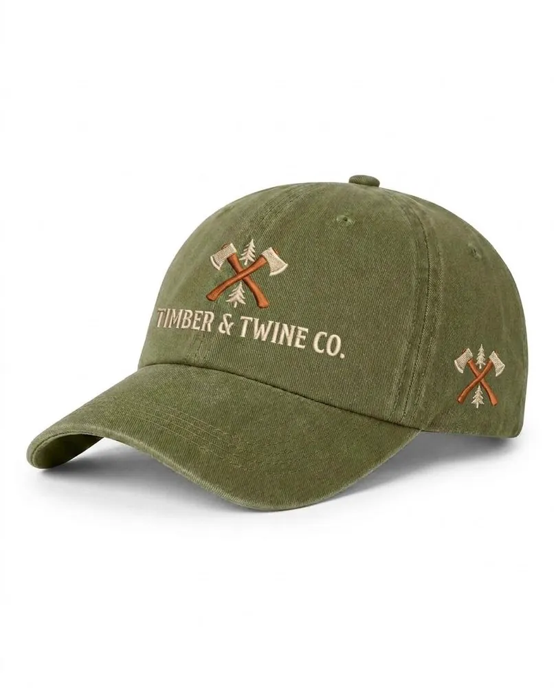 Style 1000W Classic Washed Cap wholesale custom cap in Khaki